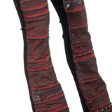 Custom Chop Shop Pants Wornstar Custom Jeans - Skulls and Roses Patchwork - Ready to Ship - Size 34x34