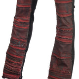 Custom Chop Shop Pants Wornstar Custom Jeans - Skulls and Roses Patchwork - Ready to Ship - Size 34x34