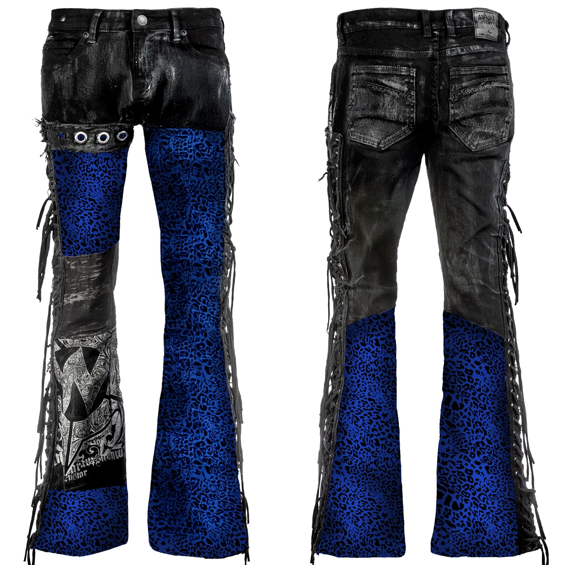 Custom Chop Shop Pants Wornstar Custom Jeans - Spots - Electric Blue