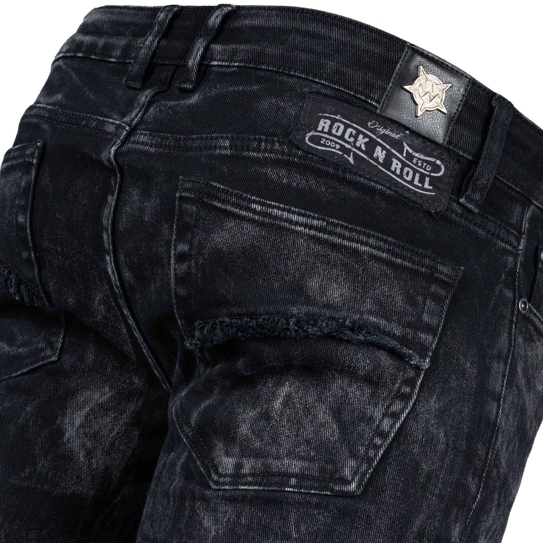 Custom Chop Shop Pants Wornstar Custom Jeans - Star Patchwork - Ready to Ship - Size 34x32