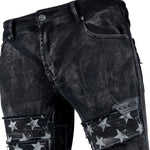 Custom Chop Shop Pants Wornstar Custom Jeans - Star Patchwork - Ready to Ship - Size 34x32