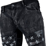 Custom Chop Shop Pants Wornstar Custom Jeans - Star Patchwork - Ready to Ship - Size 34x32