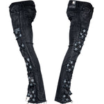 Custom Chop Shop Pants Wornstar Custom Jeans - Star Patchwork - Ready to Ship - Size 34x32