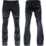 Custom Chop Shop Pants Wornstar Custom Jeans - Star Patchwork - Ready to Ship - Size 34x32