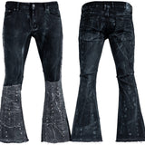 Custom Chop Shop Pants Wornstar Custom Jeans - Studded Blacksnake Patchwork - Ready to Ship