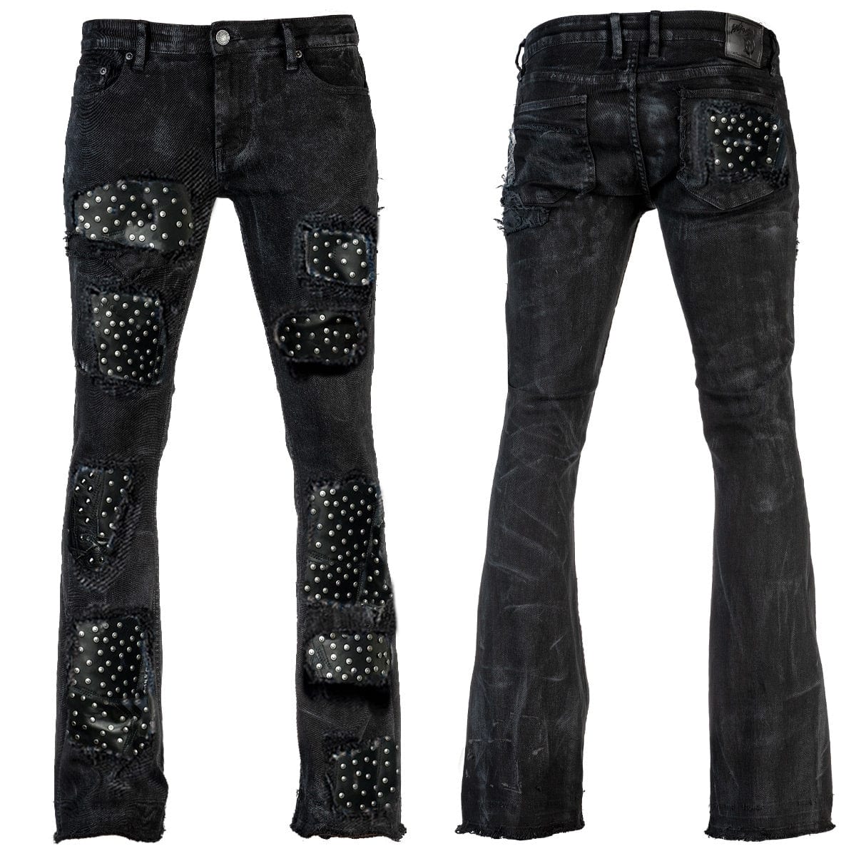 Custom Chop Shop Pants Wornstar Custom - Jeans - Studded Patchwork