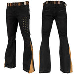 Wornstar Clothing mens custom pants. Handmade custom rocker style denim and leather rock pants.