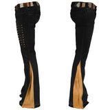 Wornstar Clothing mens custom pants. Handmade custom rocker style denim and leather rock pants.