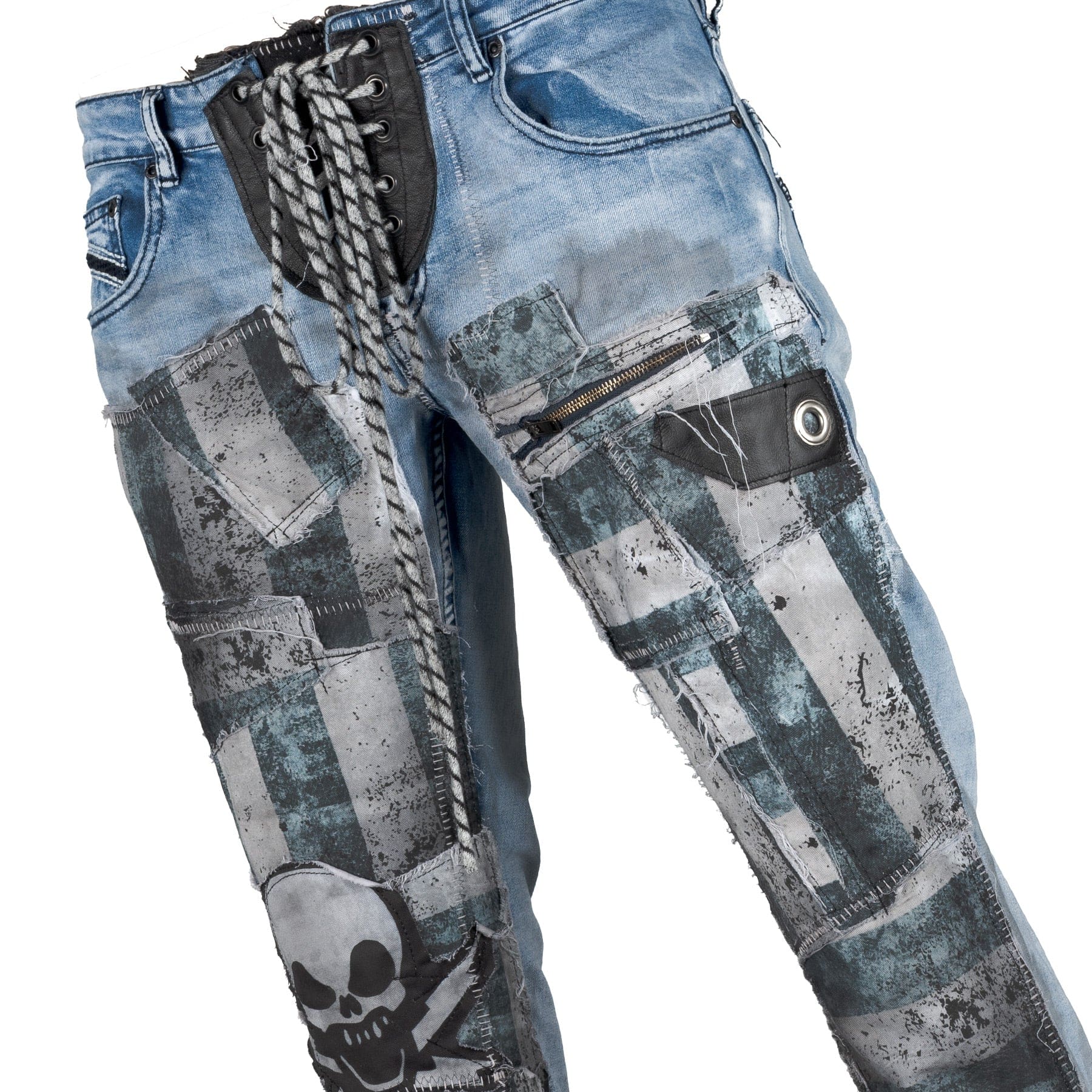 Custom Chop Shop Pants Wornstar Custom Jeans - Thrill - Blue - Ready to ship - Size 34x34