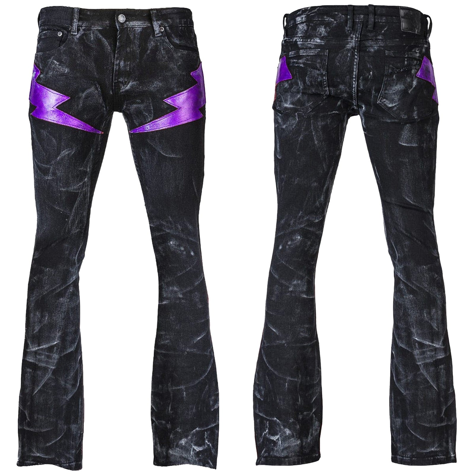 Custom Chop Shop Pants Wornstar Custom Jeans - Thunderstruck Purple