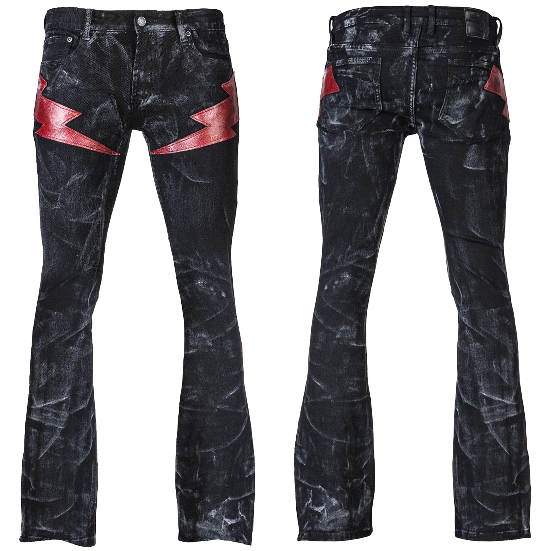 Custom Chop Shop Pants Wornstar Custom Jeans - Thunderstruck Red