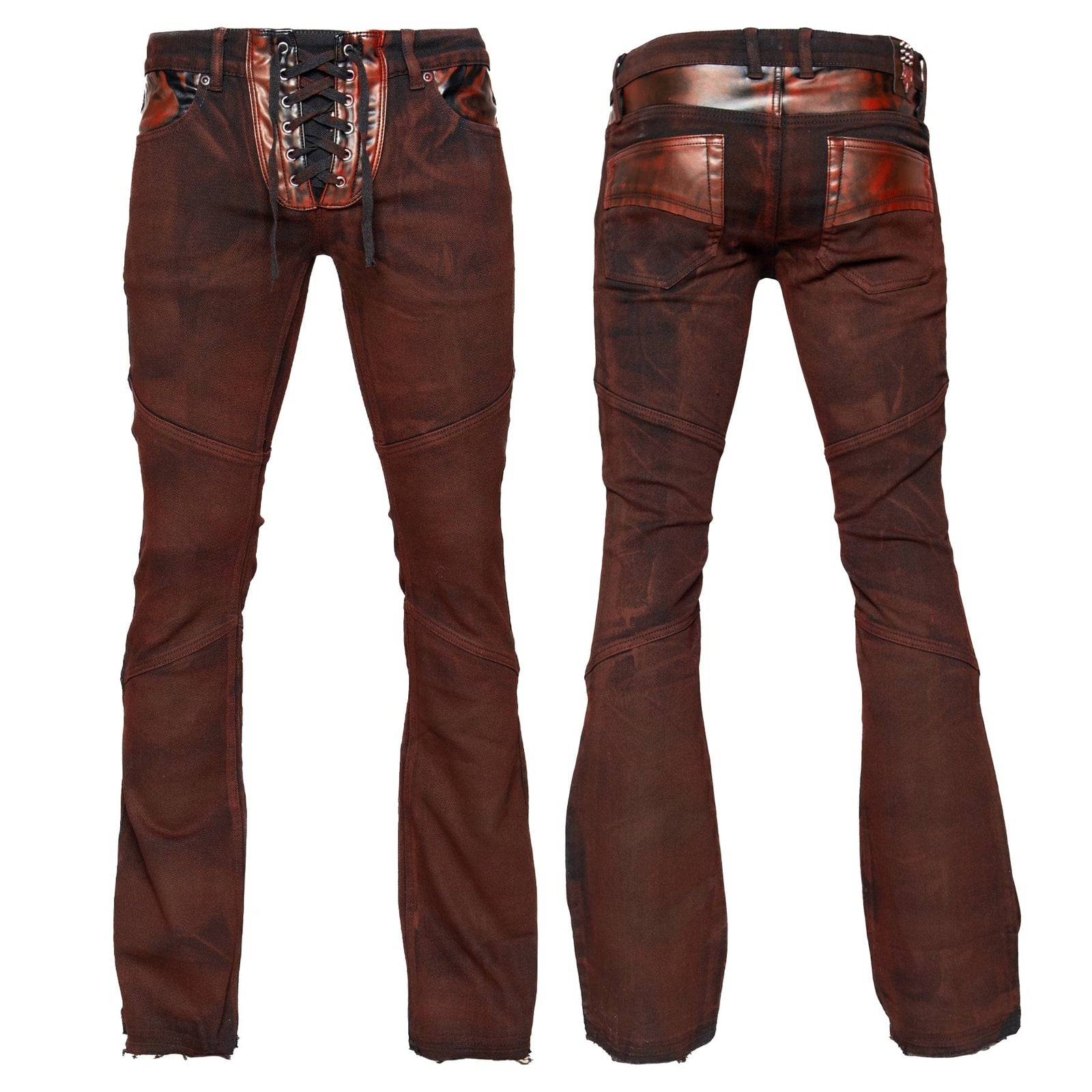 Custom Chop Shop Pants Wornstar Custom Jeans - Troubadour - Crimson Alloy Washed
