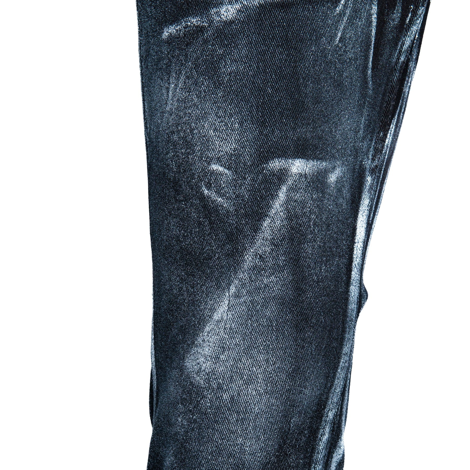 Custom Chop Shop Pants Wornstar Custom Jeans - White Pearl Alloy Wash - Side Button Black