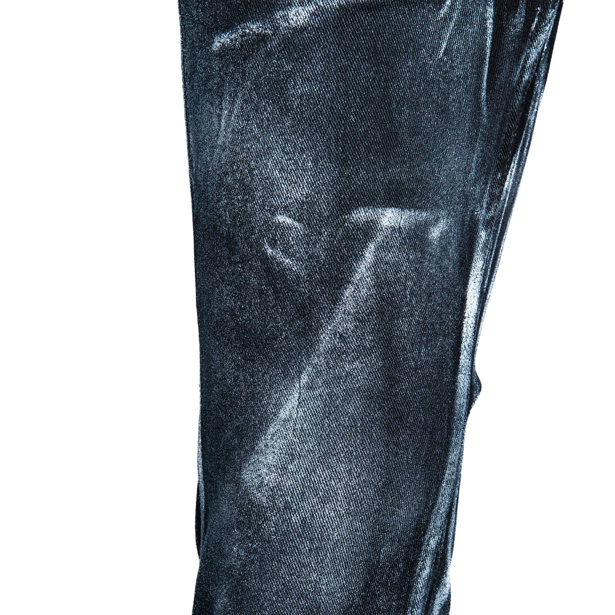 Custom Chop Shop Pants Wornstar Custom Jeans - White Pearl Alloy Wash - Side Button Black