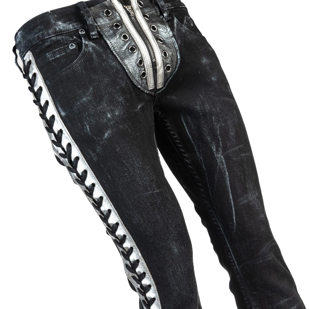 Wornstar Custom Pants - Silver Stripe