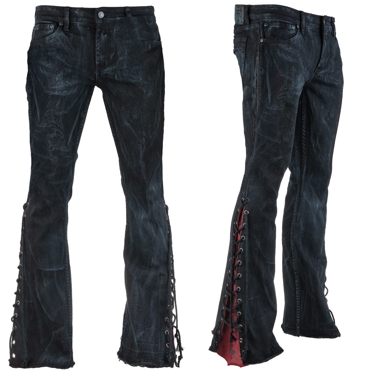 All-Star ⭐️ Design Leather Denim Stage Pants Rockstar Rock and Roll Fashion