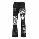 Custom Chop Shop Pants Wornstar Custom Jeans - Zebra Print Patchwork - FBRR - Ready to Ship - Size 32x32