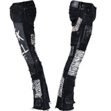 Custom Chop Shop Pants Wornstar Custom Jeans - Zebra Print Patchwork - FBRR - Ready to Ship - Size 32x32