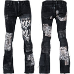 Custom Chop Shop Pants Wornstar Custom Jeans - Zebra Print Patchwork - FBRR - Ready to Ship - Size 32x32