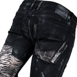 Custom Chop Shop Pants Wornstar Custom Jeans - Zebra Print Patchwork - Ready to Ship - Size 32x32