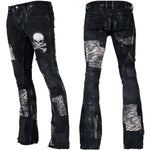 Custom Chop Shop Pants Wornstar Custom Jeans - Zebra Print Patchwork - Ready to Ship - Size 32x32