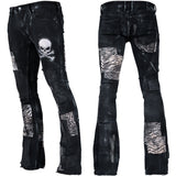 Custom Chop Shop Pants Wornstar Custom Jeans - Zebra Print Patchwork - Ready to Ship - Size 32x32