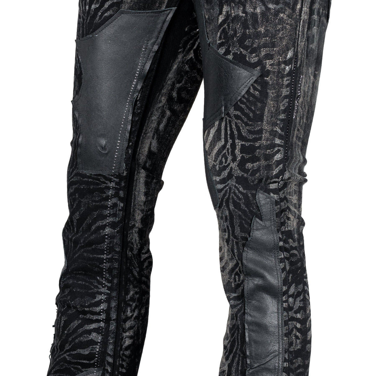 Custom Chop Shop Pants Wornstar Custom Jeans - Zebra Print - Ready to ship - Size 32x34