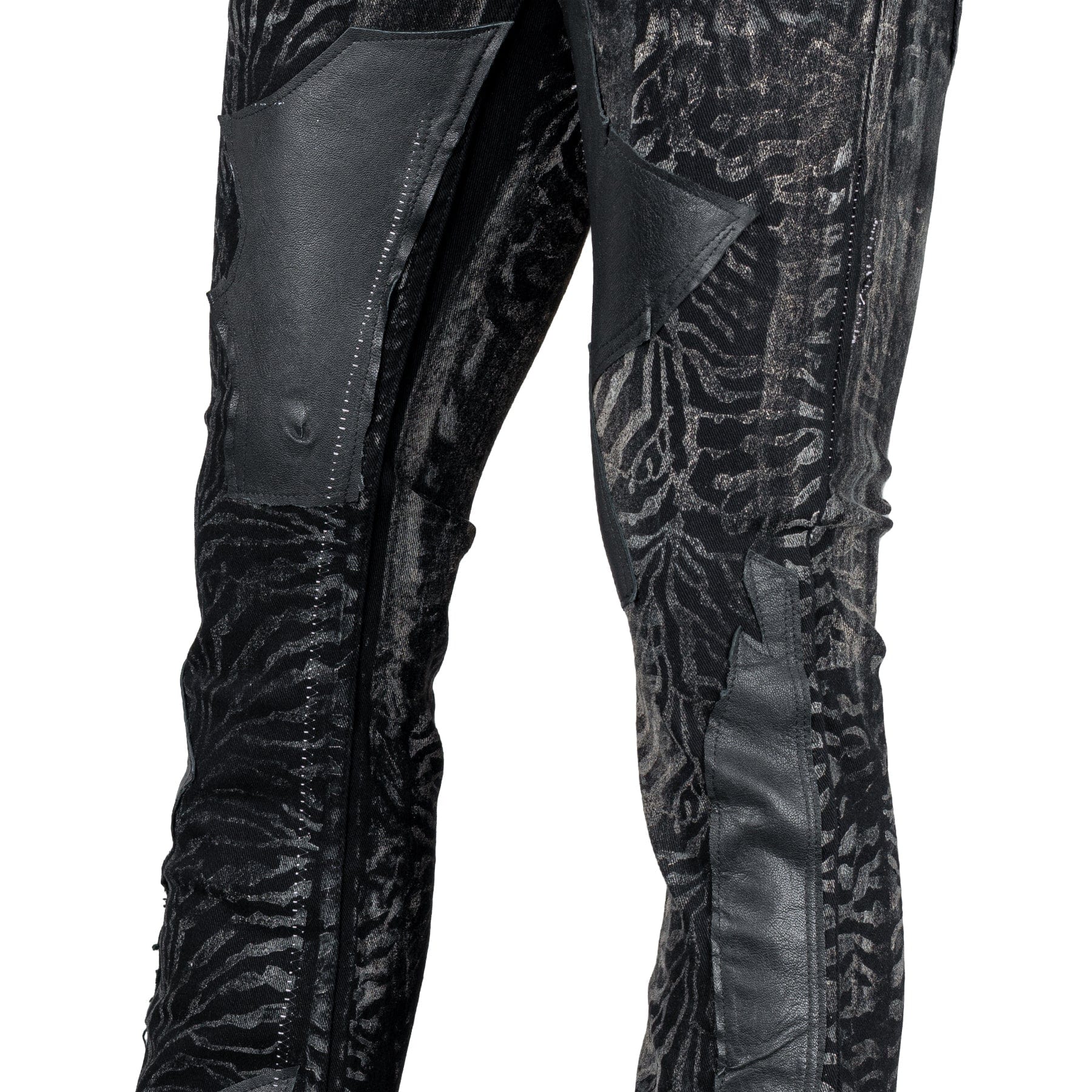 Custom Chop Shop Pants Wornstar Custom Jeans - Zebra Print - Ready to ship - Size 32x34