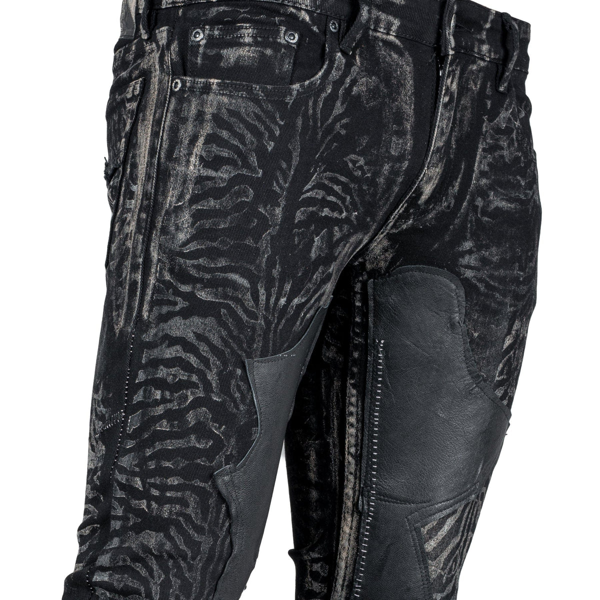 Custom Chop Shop Pants Wornstar Custom Jeans - Zebra Print - Ready to ship - Size 32x34