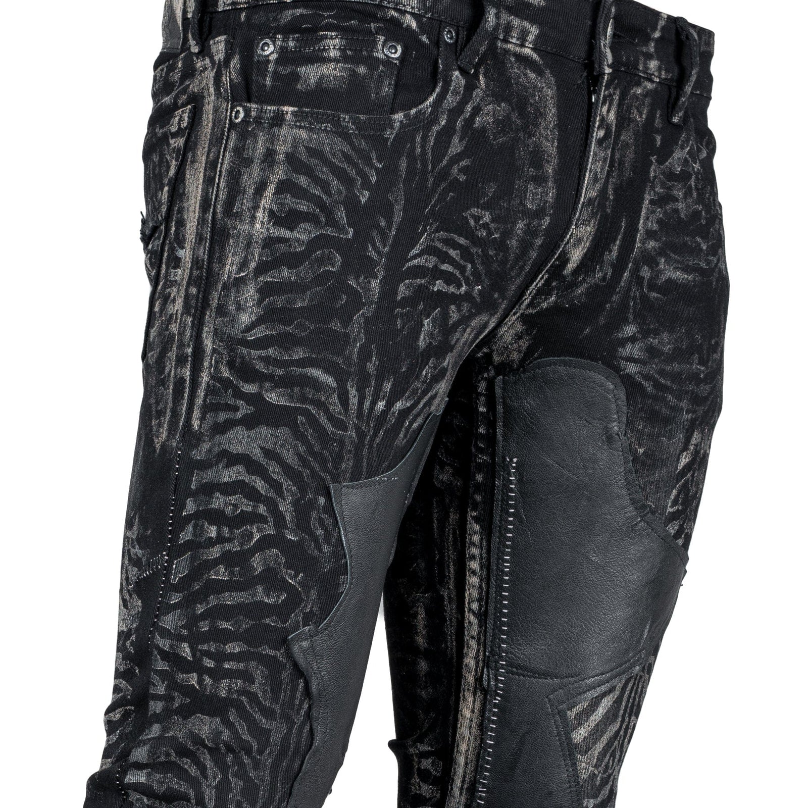 Custom Chop Shop Pants Wornstar Custom Jeans - Zebra Print - Ready to ship - Size 32x34