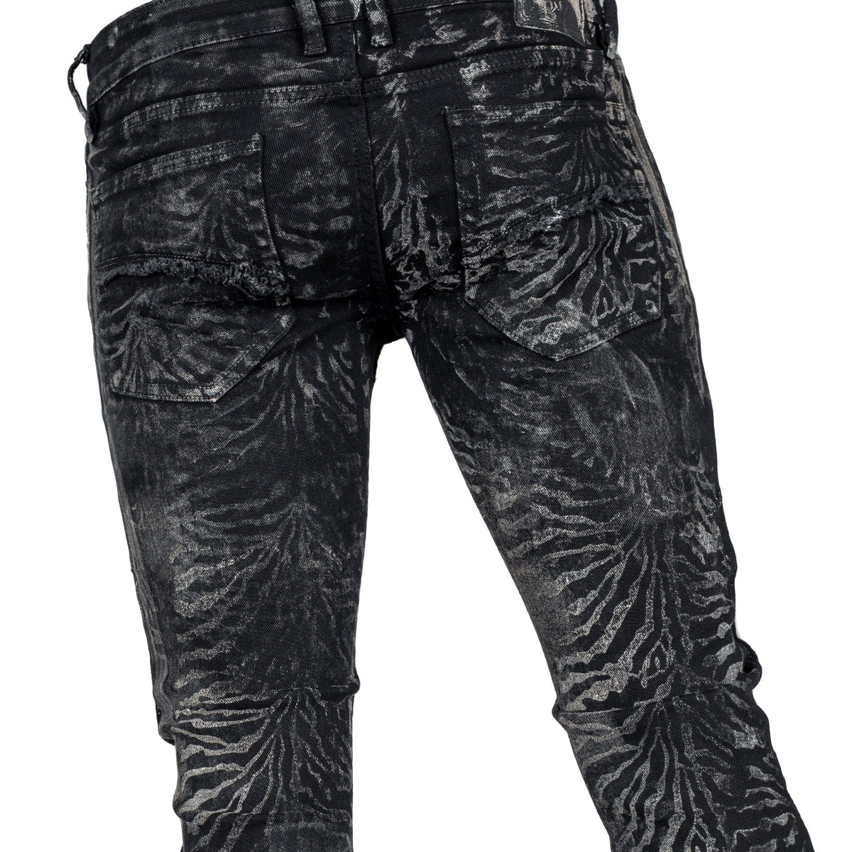 Custom Chop Shop Pants Wornstar Custom Jeans - Zebra Print - Ready to ship - Size 32x34
