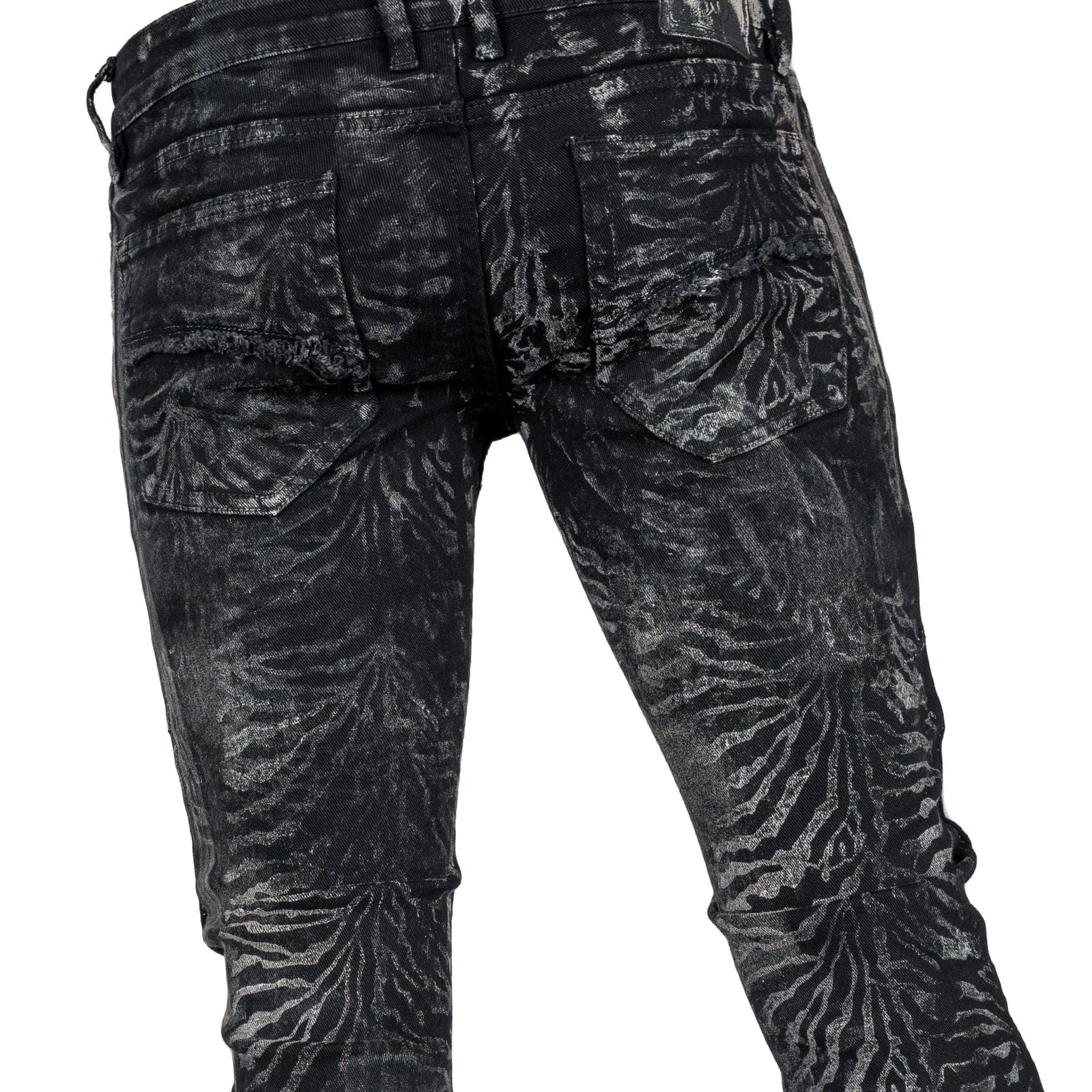 Custom Chop Shop Pants Wornstar Custom Jeans - Zebra Print - Ready to ship - Size 32x34