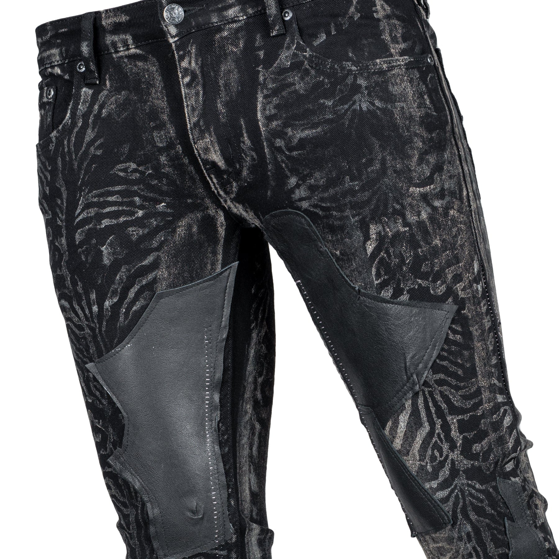 Custom Chop Shop Pants Wornstar Custom Jeans - Zebra Print - Ready to ship - Size 32x34