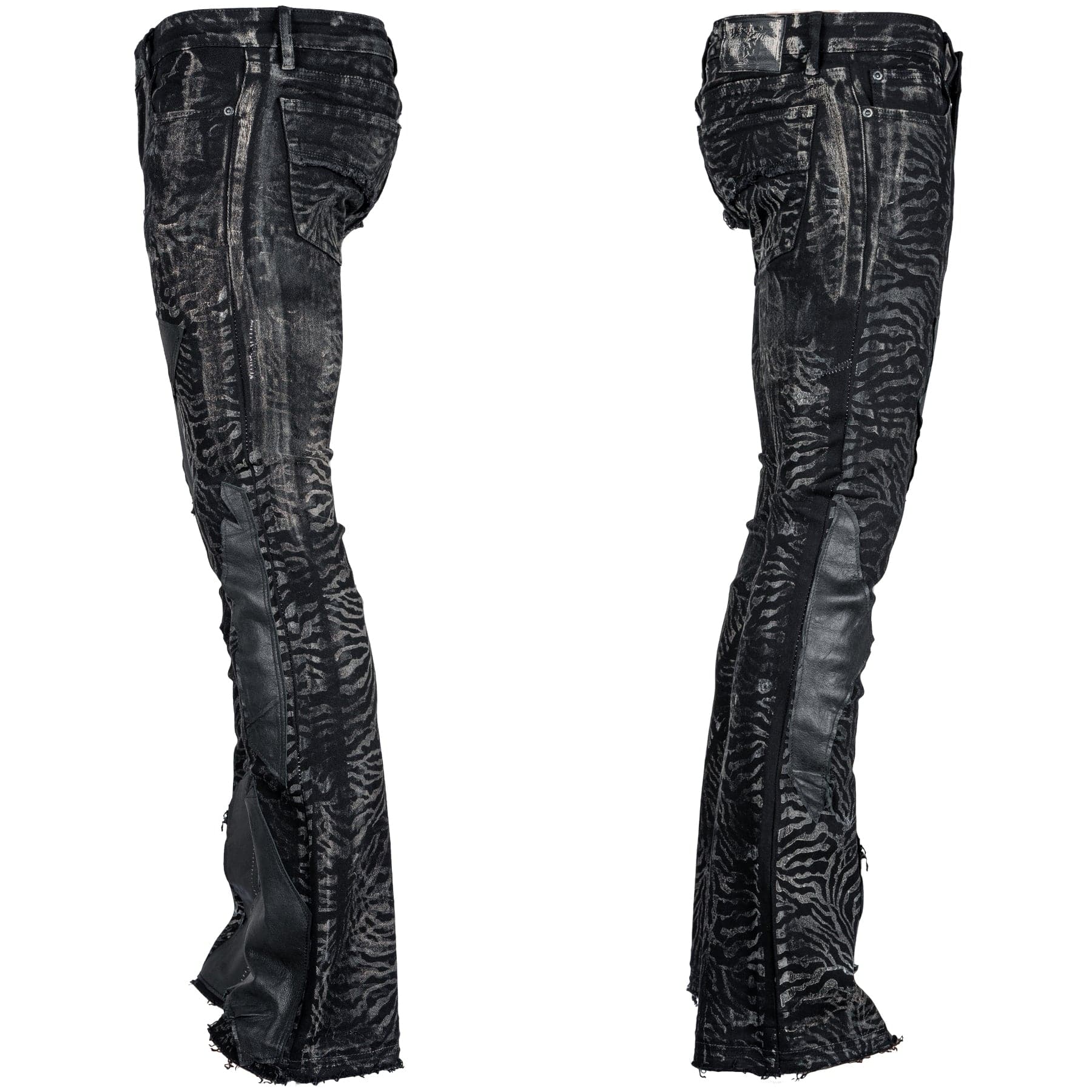 Custom Chop Shop Pants Wornstar Custom Jeans - Zebra Print - Ready to ship - Size 32x34