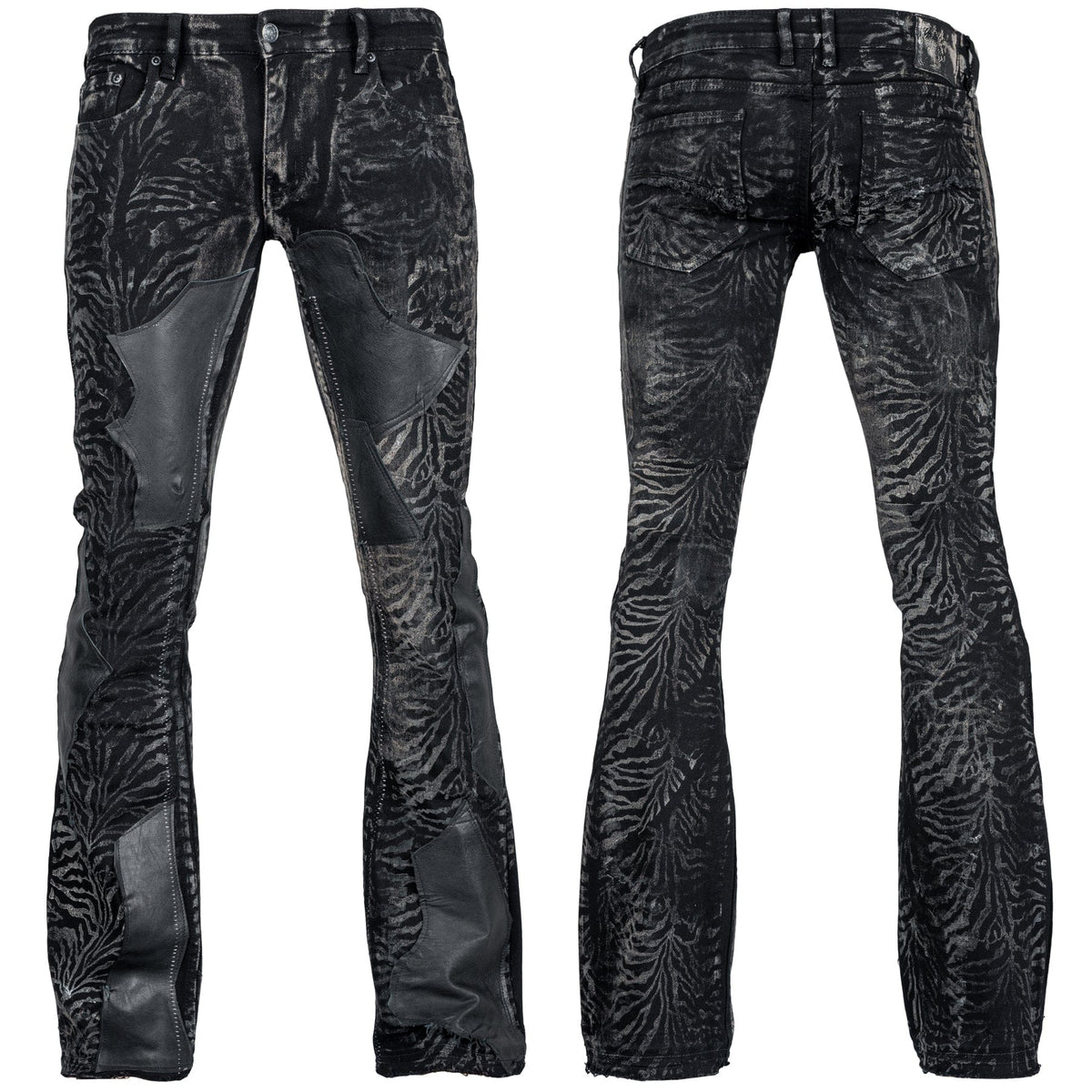 Custom Chop Shop Pants Wornstar Custom Jeans - Zebra Print - Ready to ship - Size 32x34