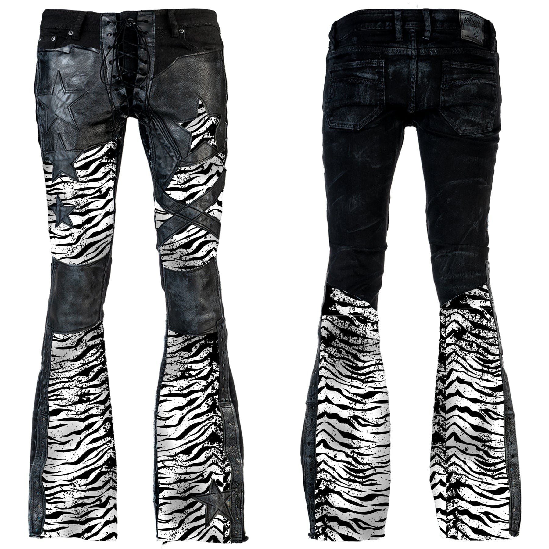 Custom Chop Shop Pants Wornstar Custom Jeans - Zebra Striped