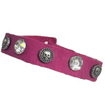 Custom Chop Shop Accessory Wornstar Custom Leather Bracelet - Hot Pink Leather - WSCWB25-004