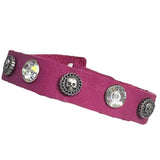 Custom Chop Shop Accessory Wornstar Custom Leather Bracelet - Hot Pink Leather - WSCWB25-004
