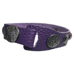 Custom Chop Shop Accessory Wornstar Custom Leather Bracelet - Purple Leather - WSCWB25-001