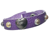 Custom Chop Shop Accessory Wornstar Custom Leather Bracelet - Purple Leather - WSCWB25-002