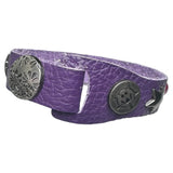 Custom Chop Shop Accessory Wornstar Custom Leather Bracelet - Purple Leather - WSCWB25-003