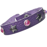 Custom Chop Shop Accessory Wornstar Custom Leather Bracelet - Purple Leather - WSCWB25-003