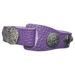 Custom Chop Shop Accessory Wornstar Custom Leather Bracelet - Purple Leather - WSCWB25-004