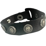 Custom Chop Shop Accessory Wornstar Custom Leather Bracelet - Skulls