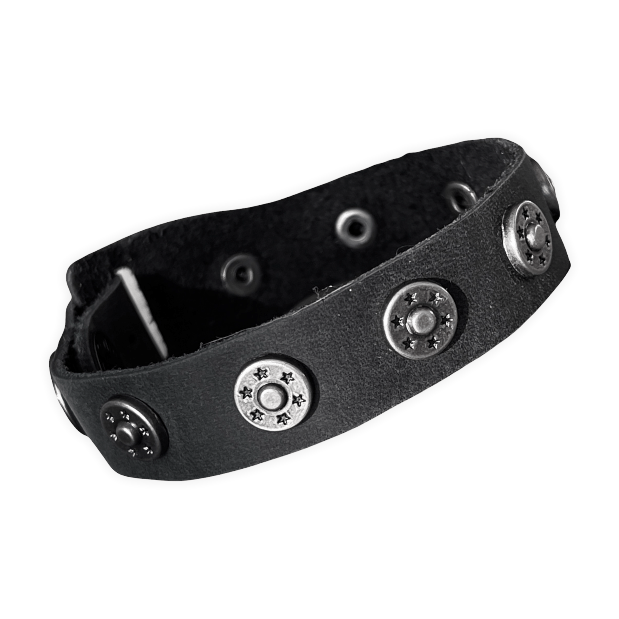 Custom Chop Shop Accessory Wornstar Custom Leather Bracelet - Star Bolt