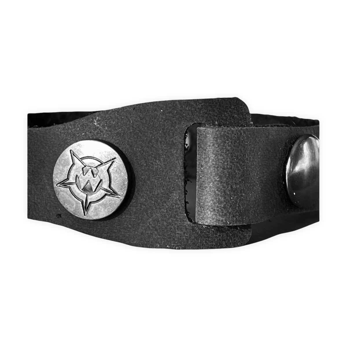 Custom Chop Shop Accessory Wornstar Custom Leather Bracelet - Star Bolt