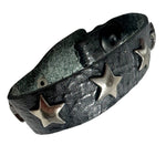 Custom Chop Shop Accessory Wornstar Custom Leather Bracelet - Stars