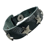 Custom Chop Shop Accessory Wornstar Custom Leather Bracelet - Stars and Scars
