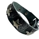 Custom Chop Shop Accessory Wornstar Custom Leather Bracelet - Stars and Scars