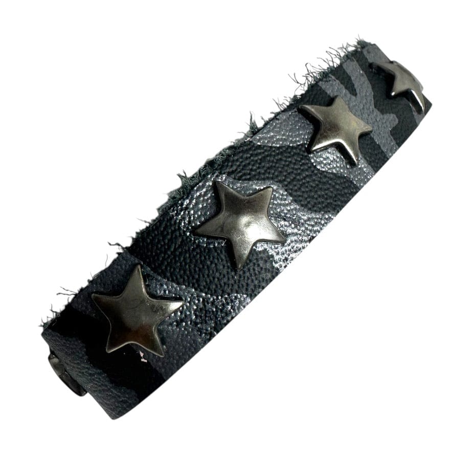 Custom Chop Shop Accessory Wornstar Custom Leather Bracelet - Stars and Scars
